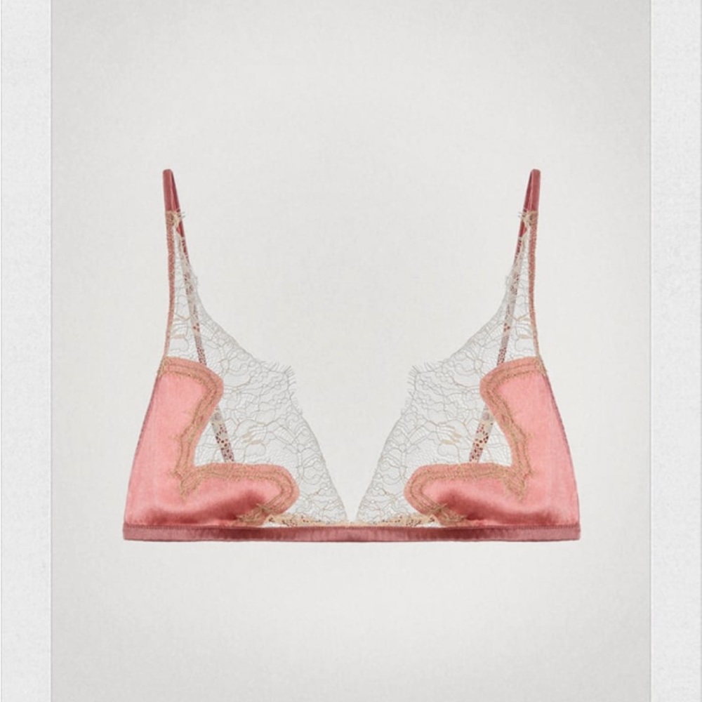 😵2 FOR 25$🥰 NWT Silk Lace Brallette , Size L